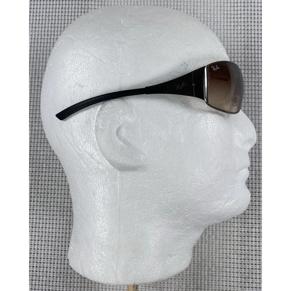 Ray-Ban RB3268 041/13 Highstreet Shield Sunglasses Gunmetal Brown Gradient